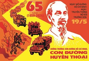 Tuyên truyền 65 năm ngày mở đường Trường Sơn - Ngày truyền thống Bộ đội Trường Sơn (19/5/1959 - 19/5/2024)